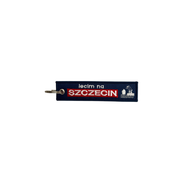 Brelok haftowany Ubee Sailor – Lecim na Szczecin